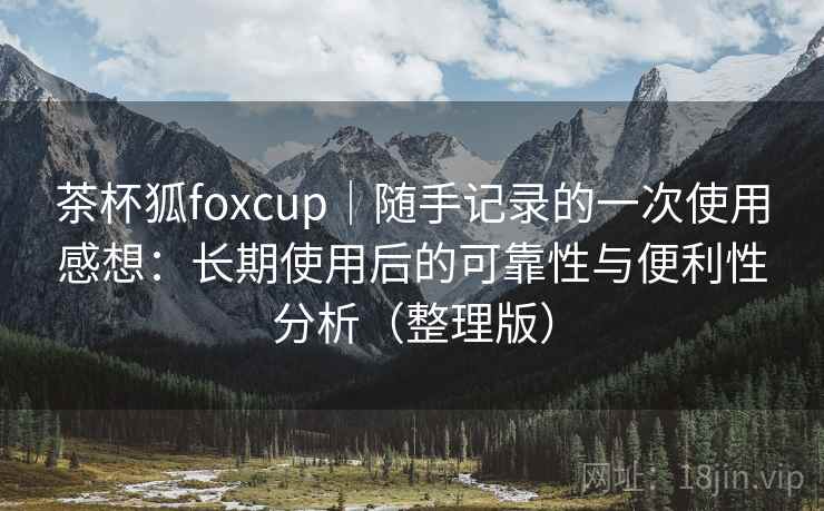 茶杯狐foxcup｜随手记录的一次使用感想：长期使用后的可靠性与便利性分析（整理版）