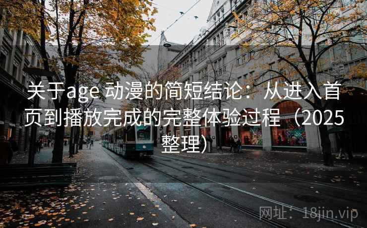关于age 动漫的简短结论：从进入首页到播放完成的完整体验过程（2025整理）