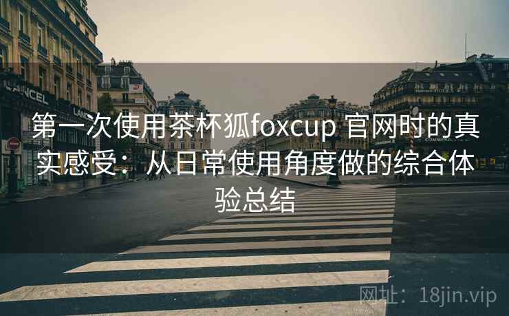 第一次使用茶杯狐foxcup 官网时的真实感受：从日常使用角度做的综合体验总结