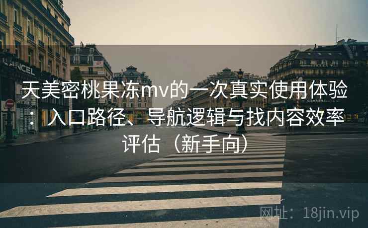 天美密桃果冻mv的一次真实使用体验：入口路径、导航逻辑与找内容效率评估（新手向）